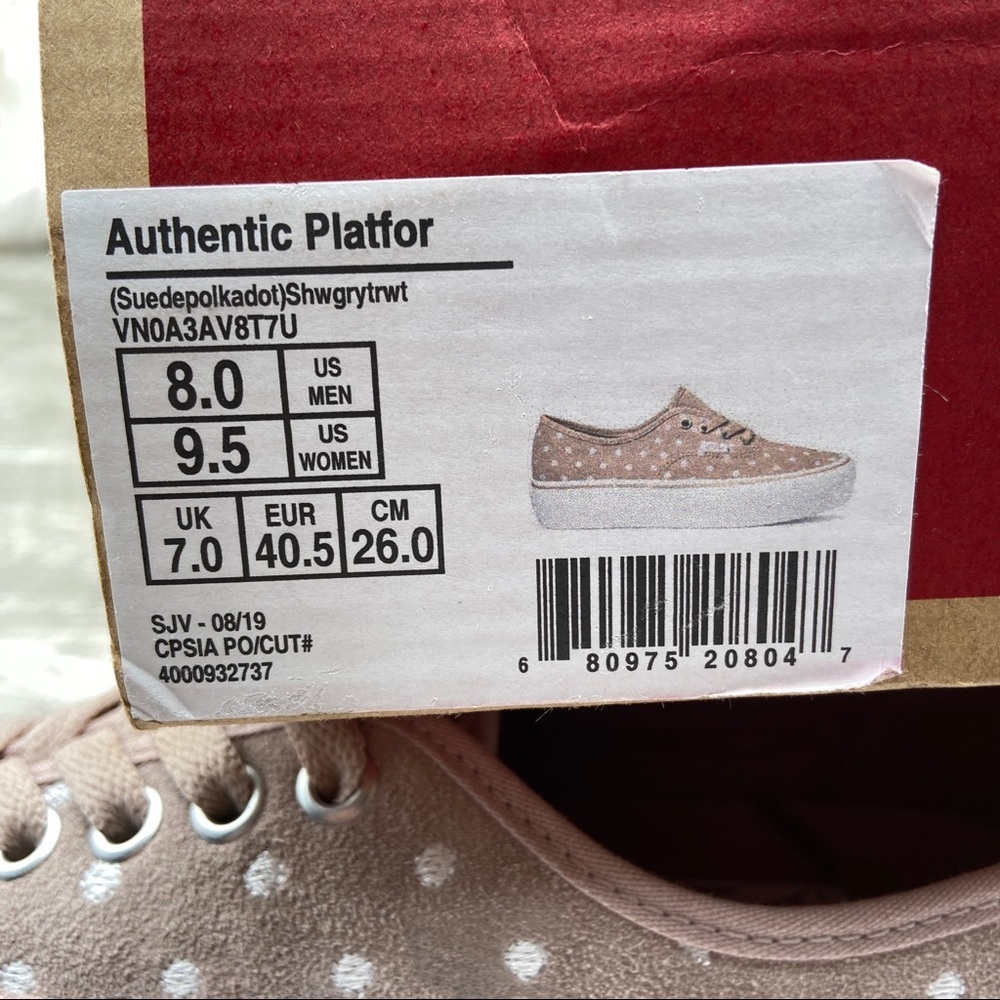 Vans Authentic Platform Suede - Picture 7 of 7